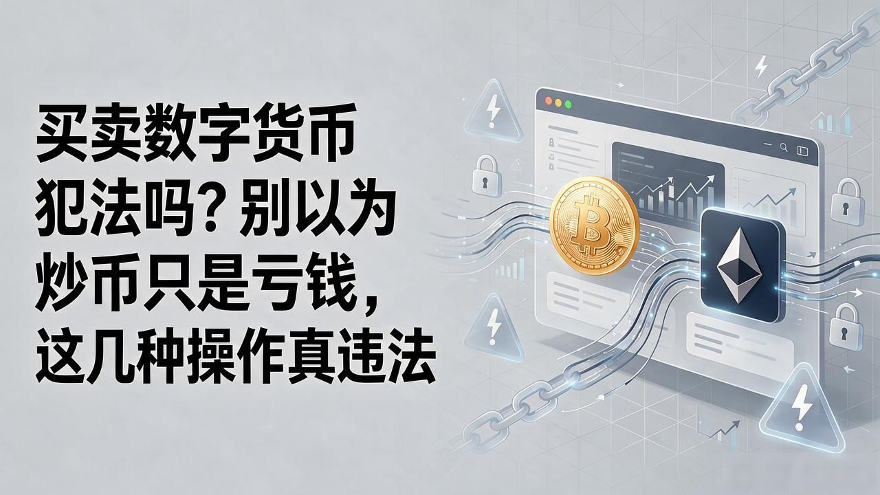 买卖数字货币犯法吗？别以为炒币只是亏钱，这几种操作真违法