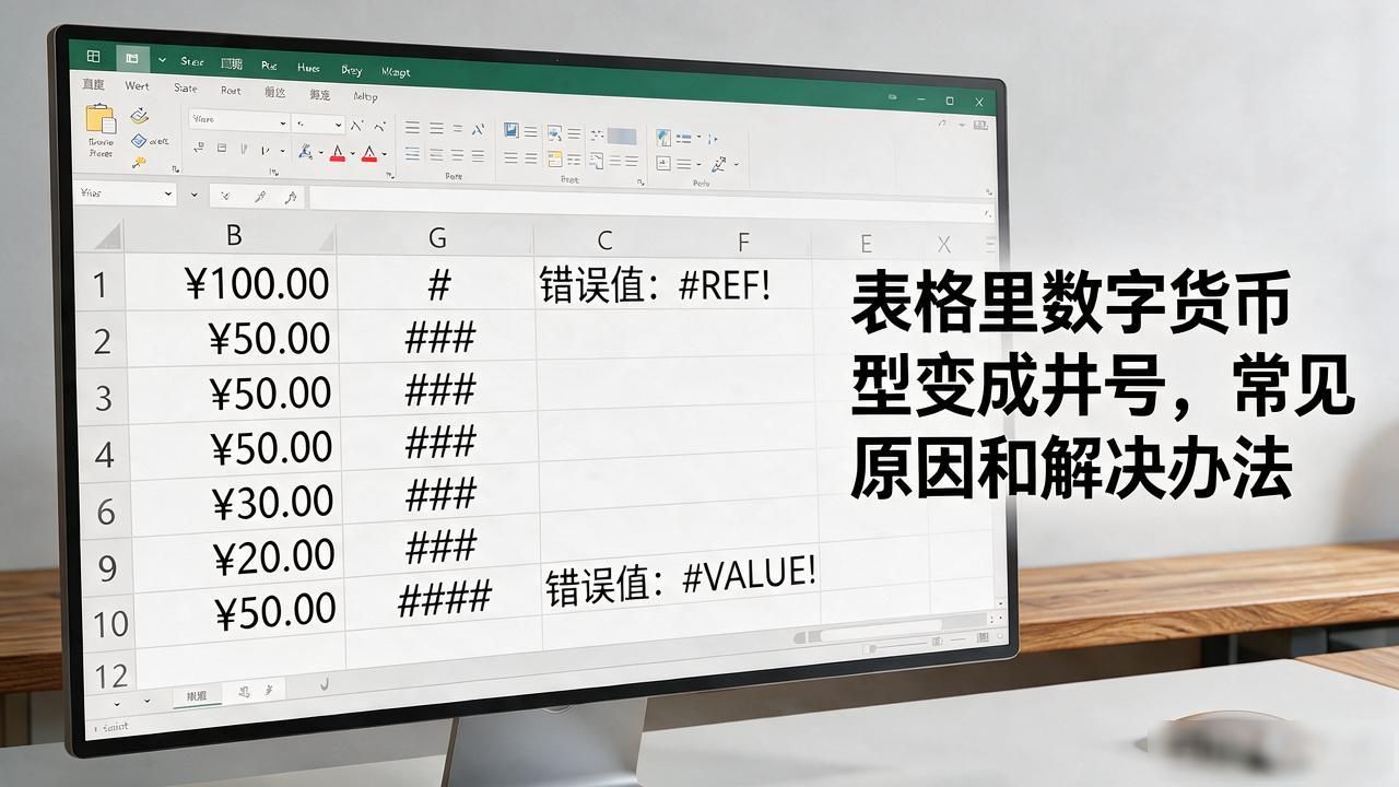 表格里数字货币型变成井号，常见原因和解决办法