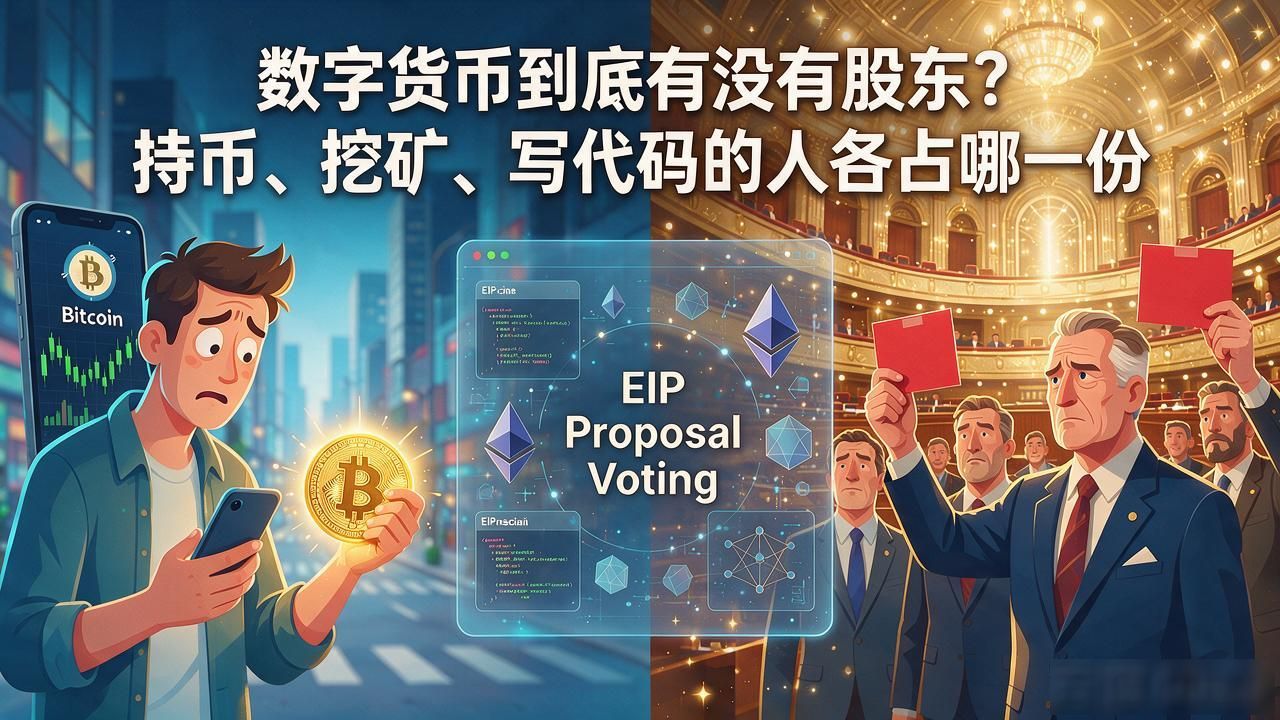 数字货币到底有没有股东？持币、挖矿、写代码的人各占哪一份