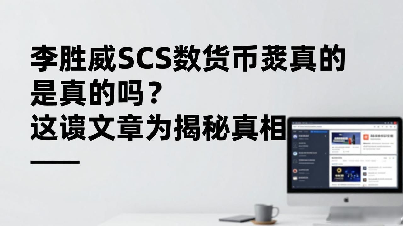 李胜威SCS数字货币是真的吗？这篇文章为你揭秘真相