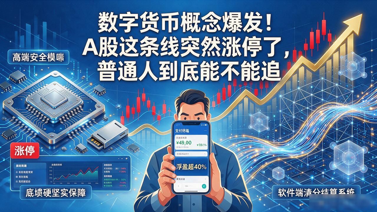 数字货币概念爆发!A股这条线突然涨停了,普通人到底能不能追
