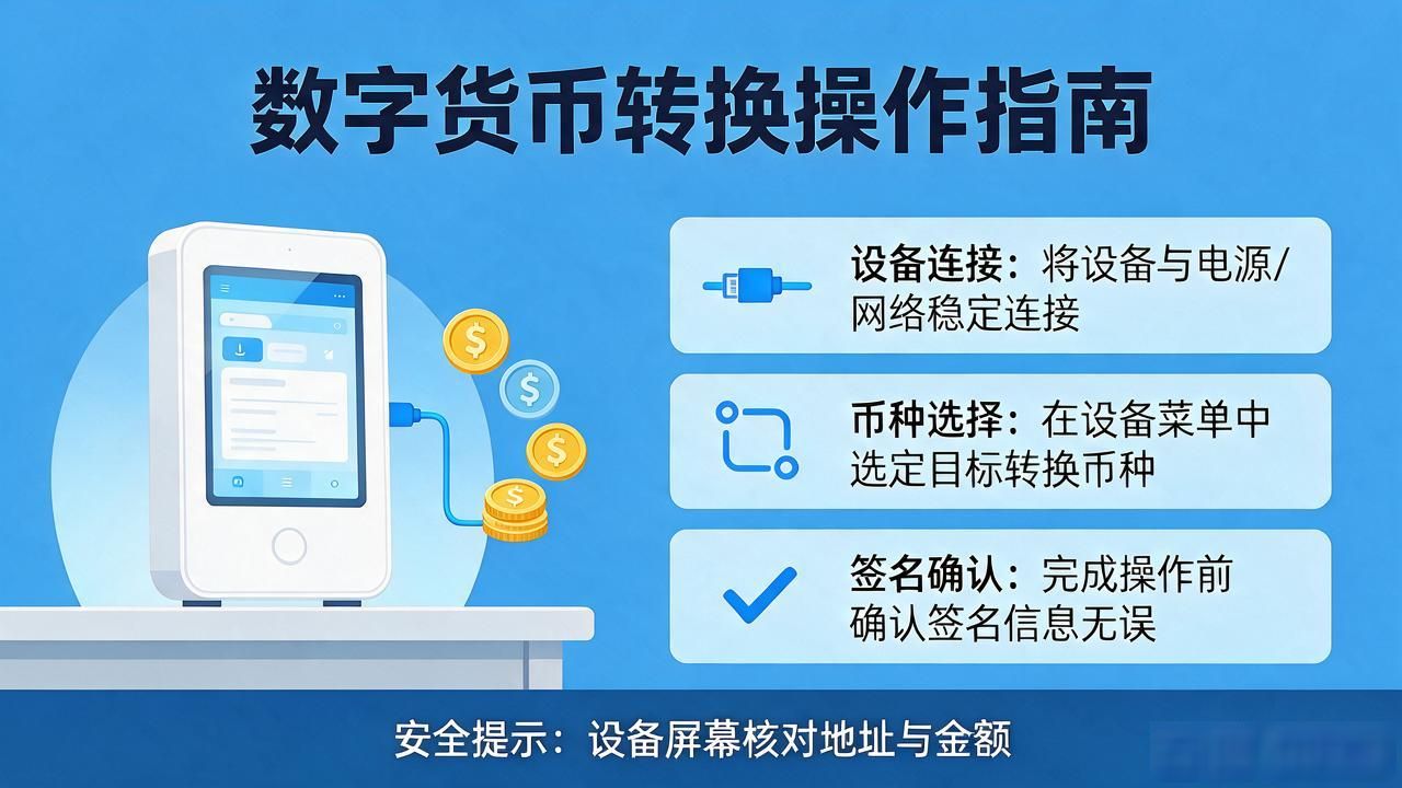 想用数字货币机转换币?设备怎么选、步骤怎么走、怎么到账,一次说清