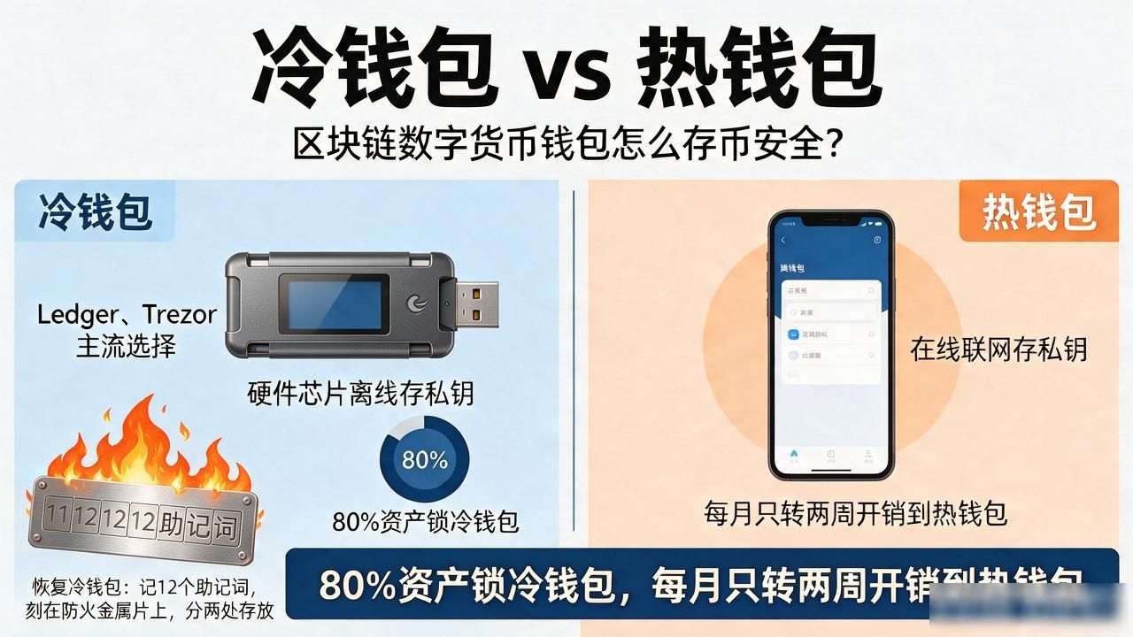 区块链数字货币钱包怎么存币安全？冷钱包热钱包区别讲明白