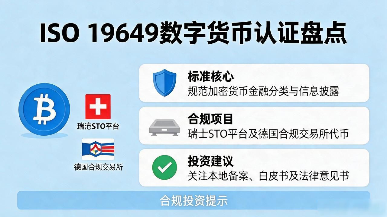 ISO标准的数字货币盘点，一文看懂常见币种认证级别